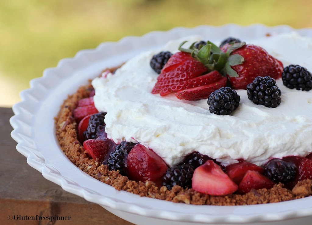 Cream Cheese Fruit Pie with Signature Cookie Crust Food, Gluten Free