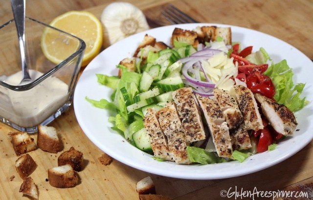 Chicken Caesar Salad with Creamy Dressing – Food, Gluten Free, Recipes ...