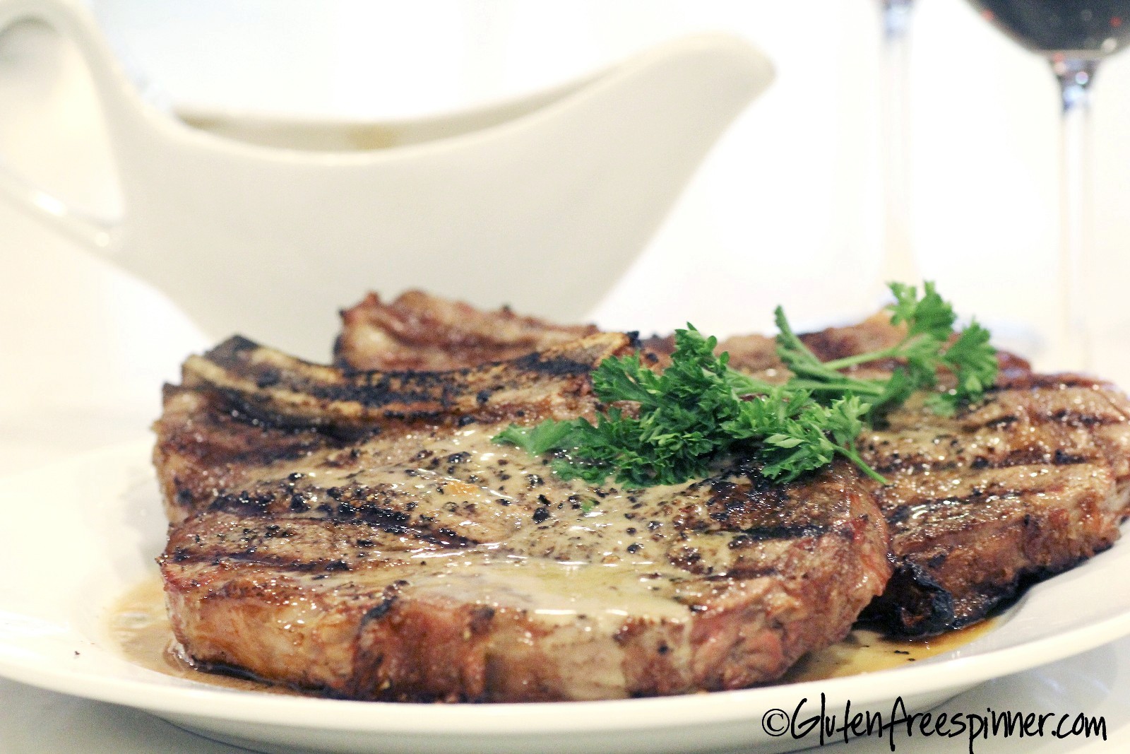 Pork Chop au Poivre with Red Wine–Shallot Sauce Recipe - Mary